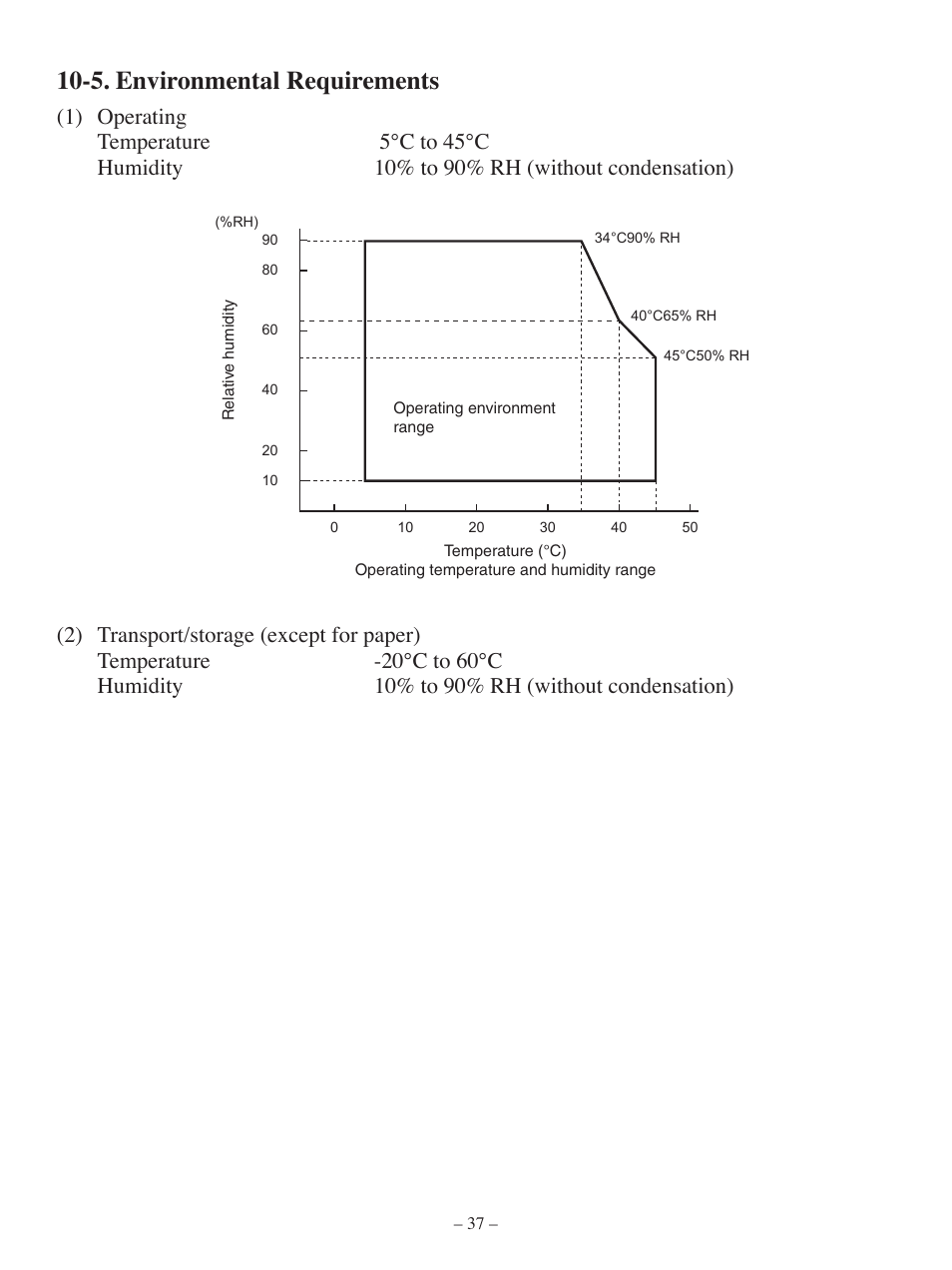 5. environmental requirements | Oki Pos 407II User Manual | Page 41 / 65