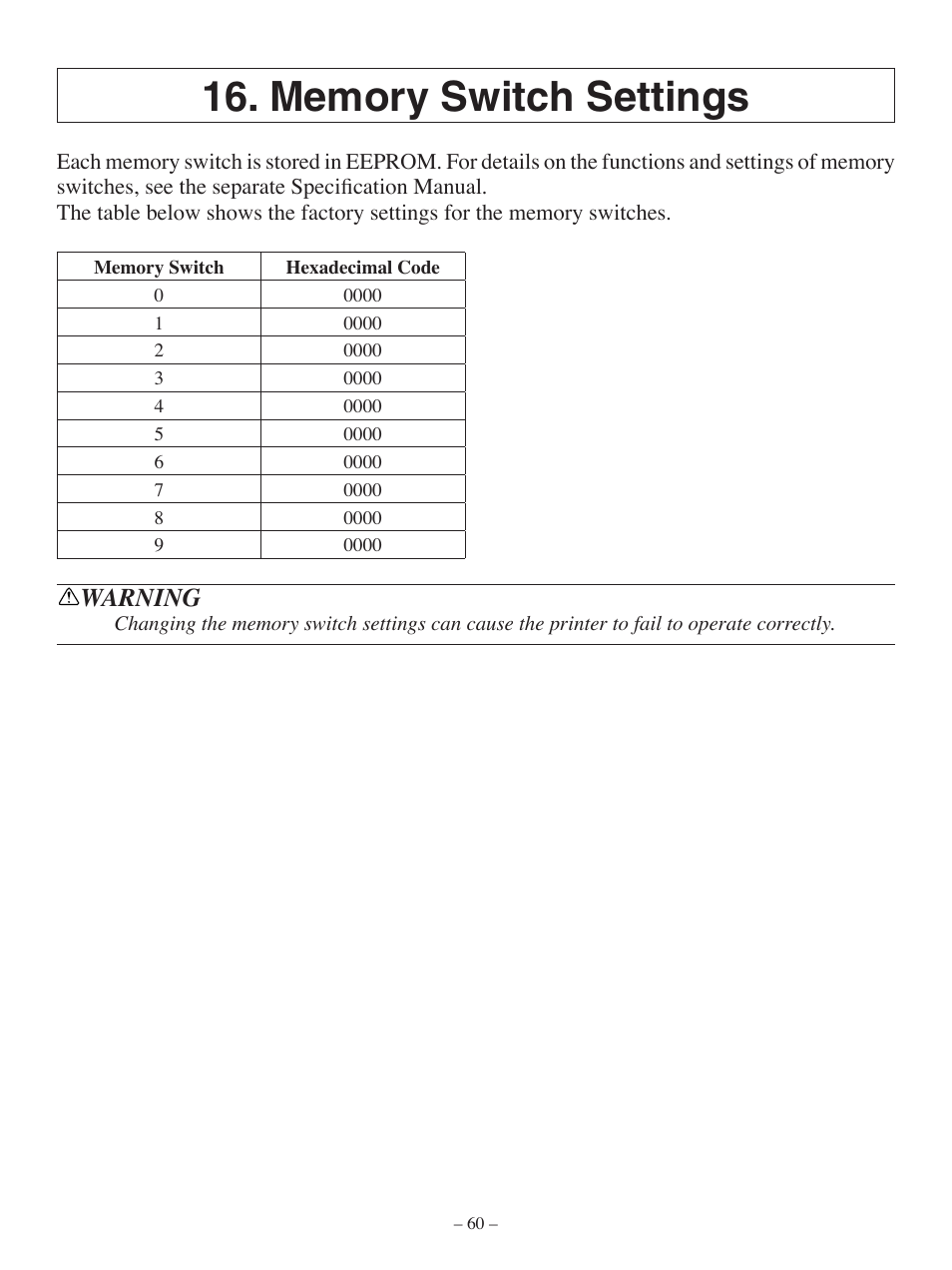 Warning | Oki Pos 407II User Manual | Page 64 / 65