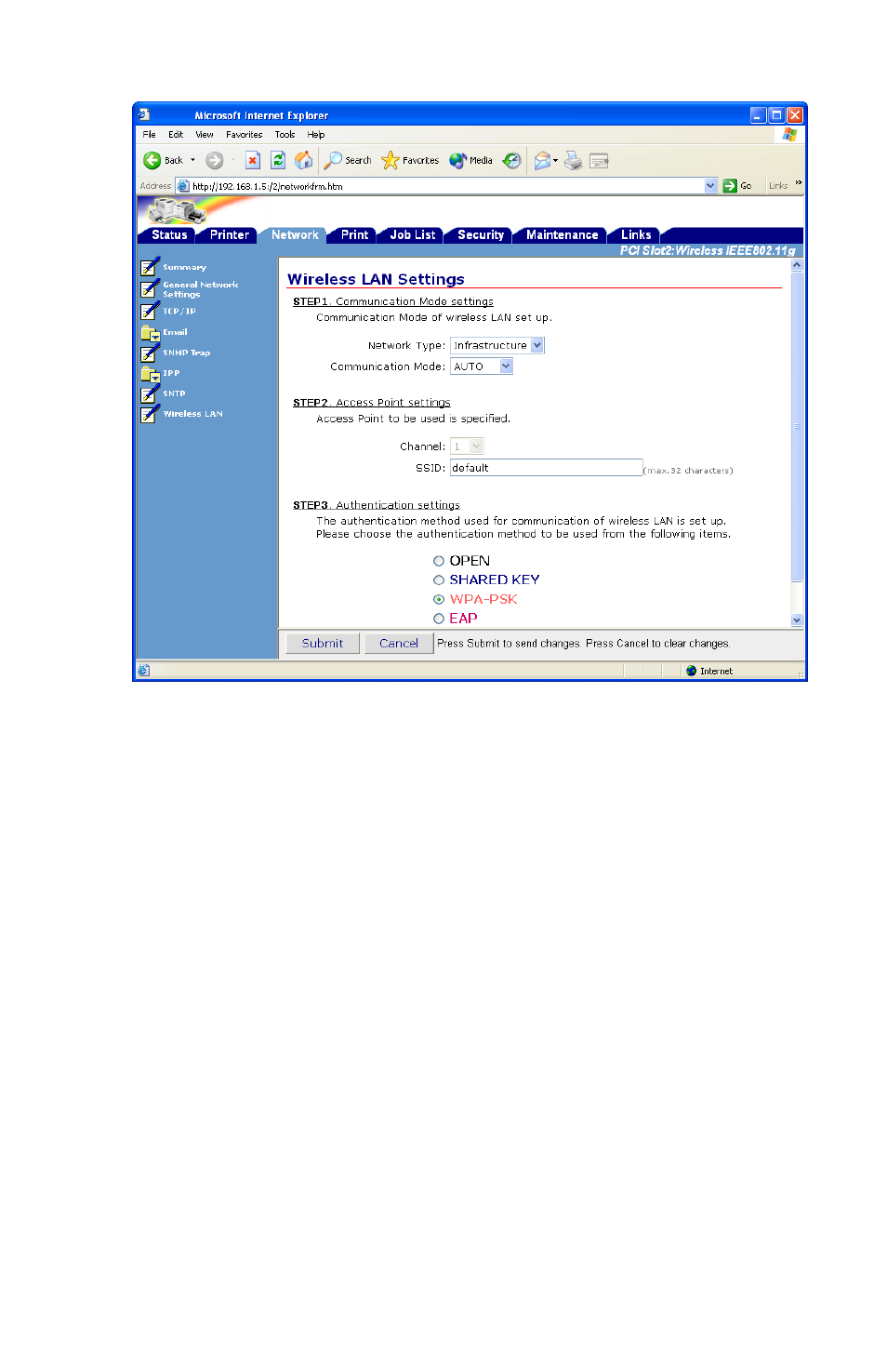 Oki LAN 510W User Manual | Page 22 / 44