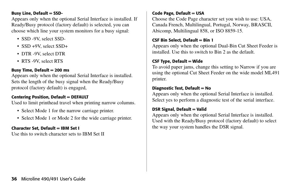 Oki 490 User Manual | Page 36 / 94