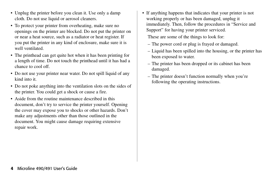 Oki 490 User Manual | Page 4 / 94