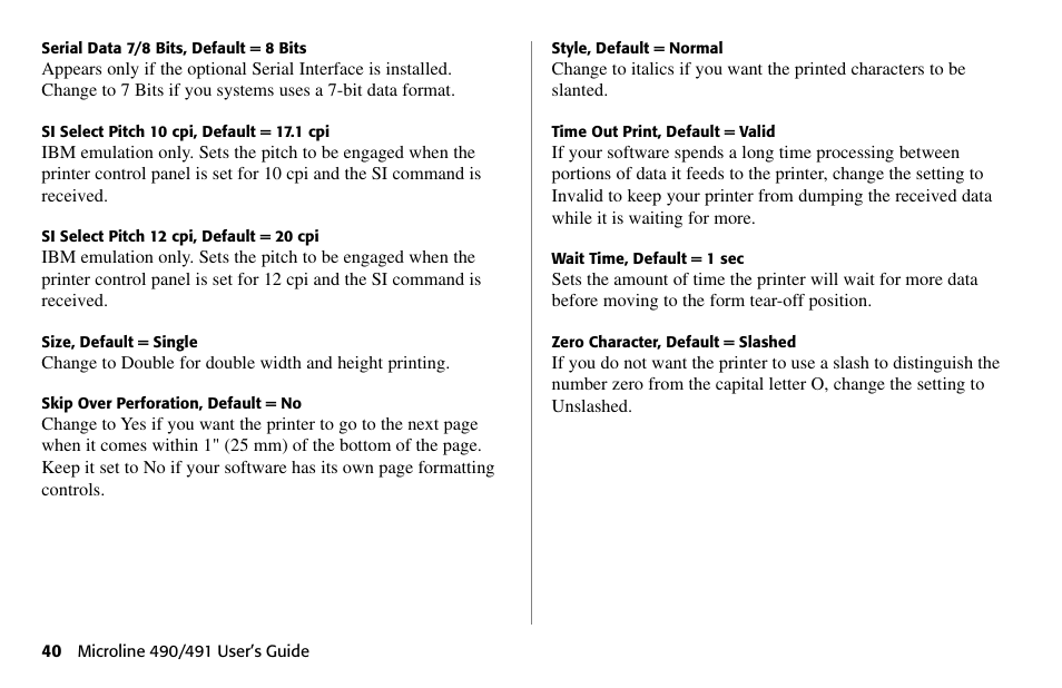 Oki 490 User Manual | Page 40 / 94