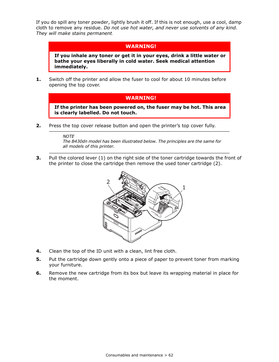 Oki B 410dn User Manual | Page 62 / 84