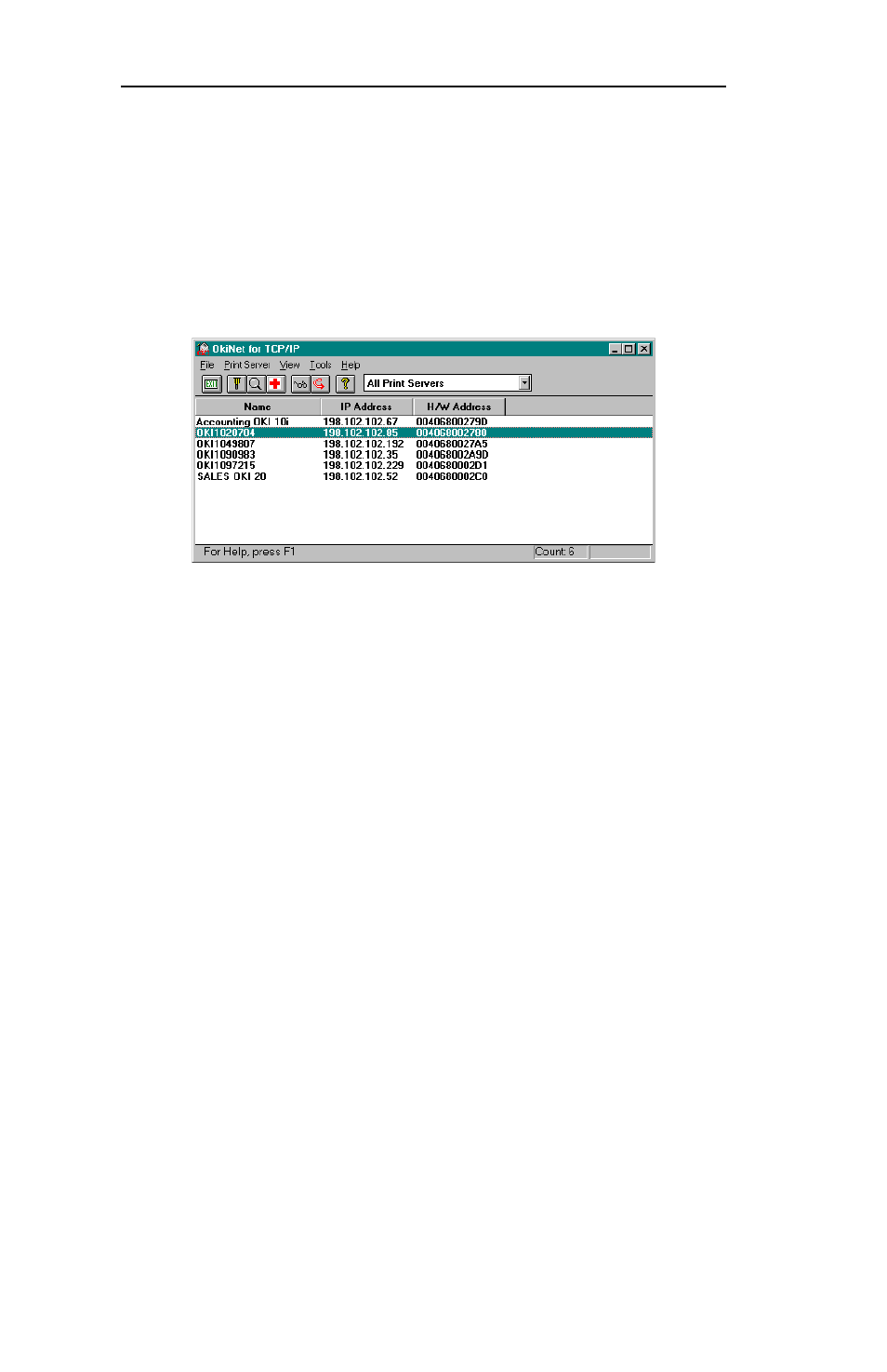 Running okinet for tcp/ip | Oki 6120i User Manual | Page 117 / 219