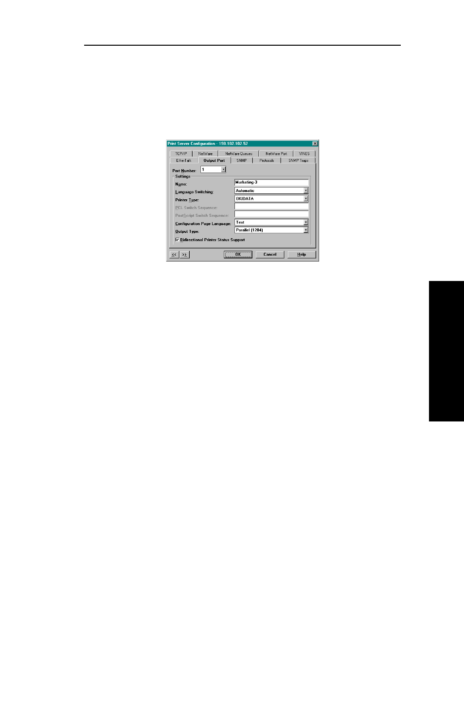 Output port configuration options | Oki 6120i User Manual | Page 60 / 219