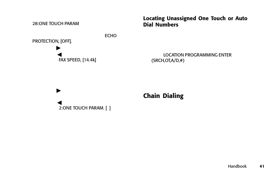 Chain dialing | Oki 84 User Manual | Page 48 / 99