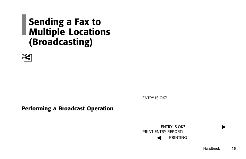 Performing a broadcast operation | Oki 84 User Manual | Page 52 / 99