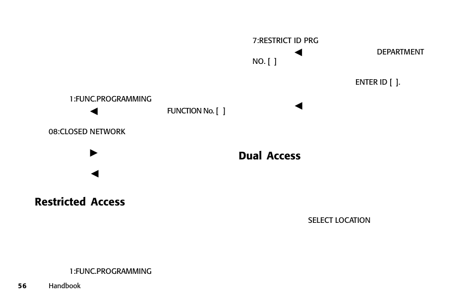 Restricted access, Dual access | Oki 84 User Manual | Page 63 / 99