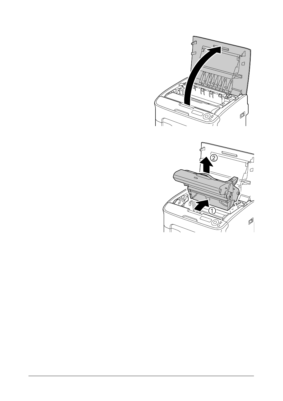 Clearing a media misfeed in the printer | Oki C 130n User Manual | Page 127 / 172