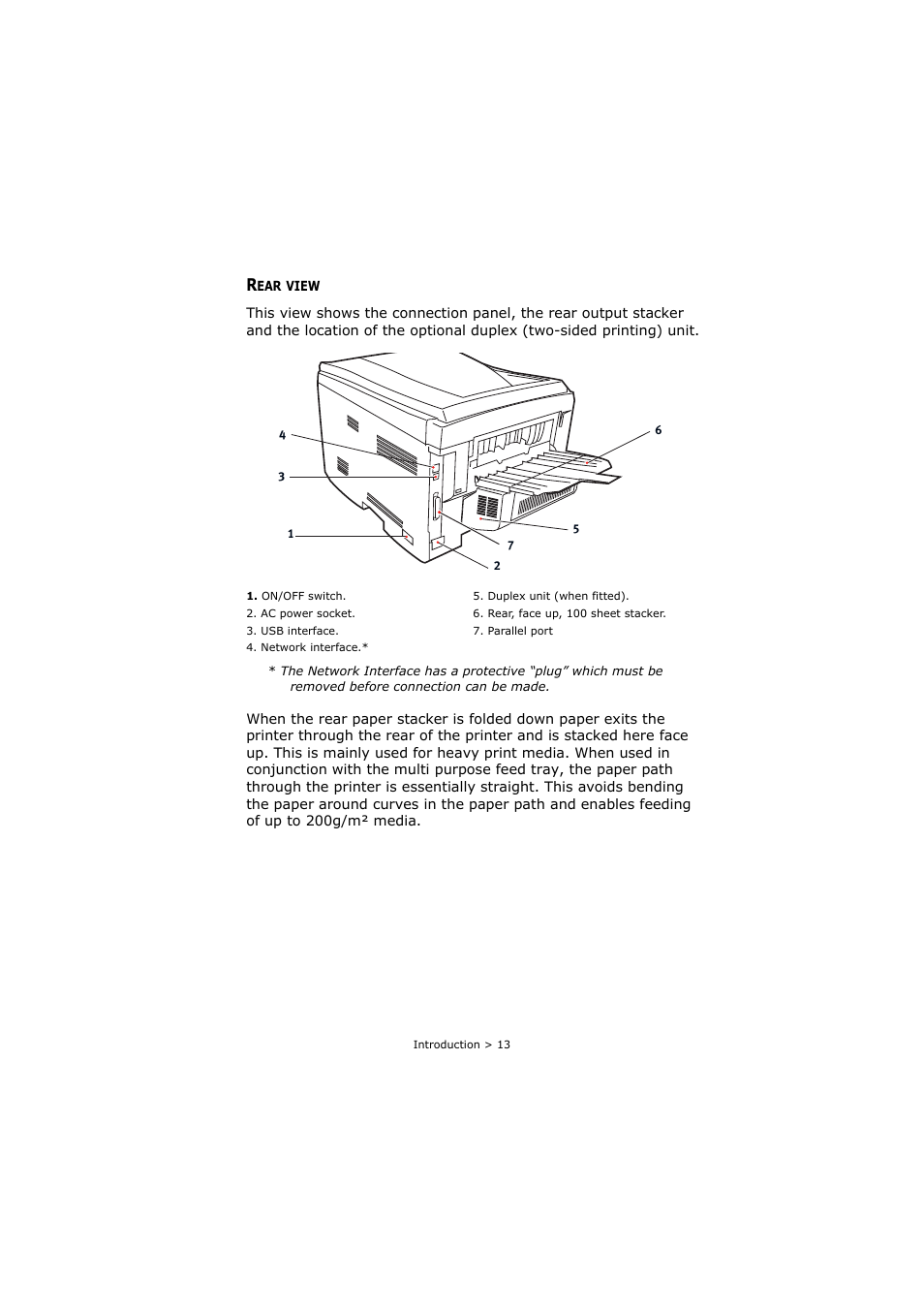 Rear view | Oki C8800 User Manual | Page 13 / 179