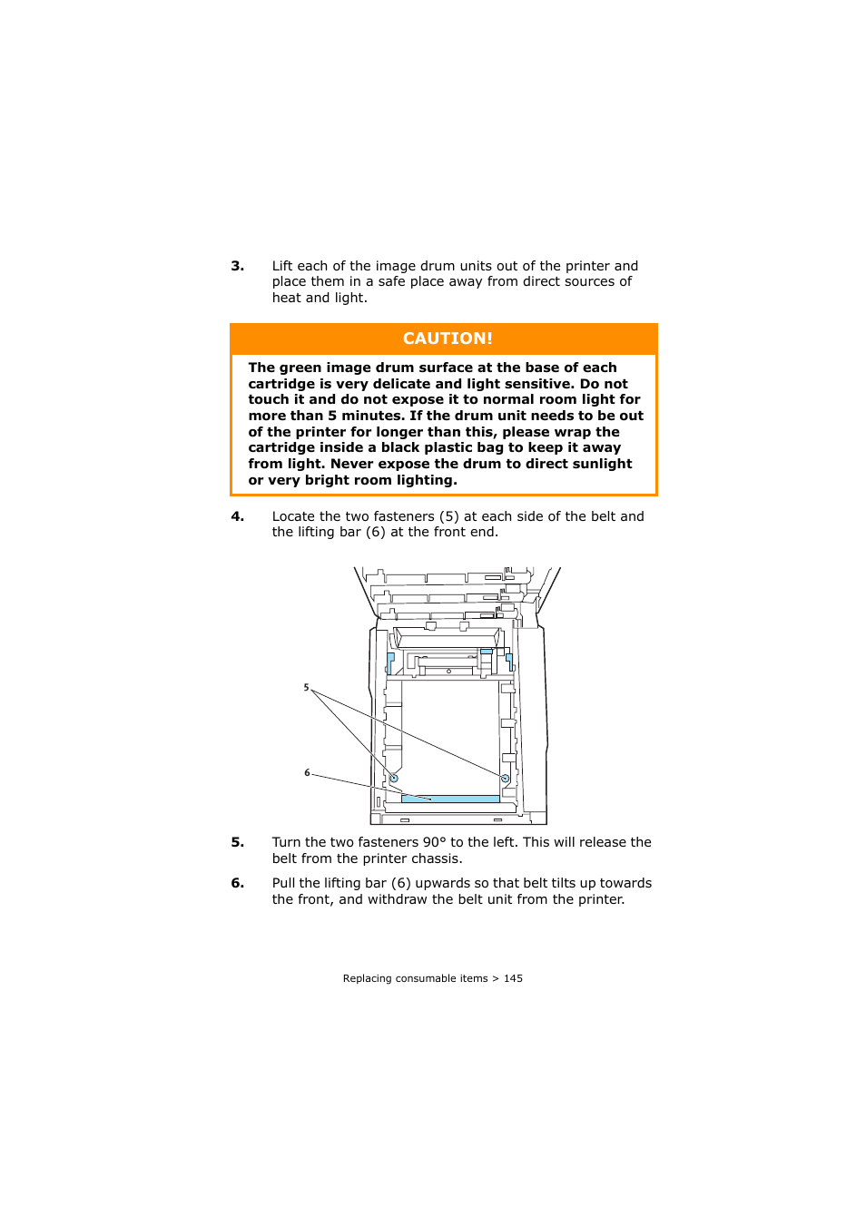 Caution | Oki C8800 User Manual | Page 145 / 179