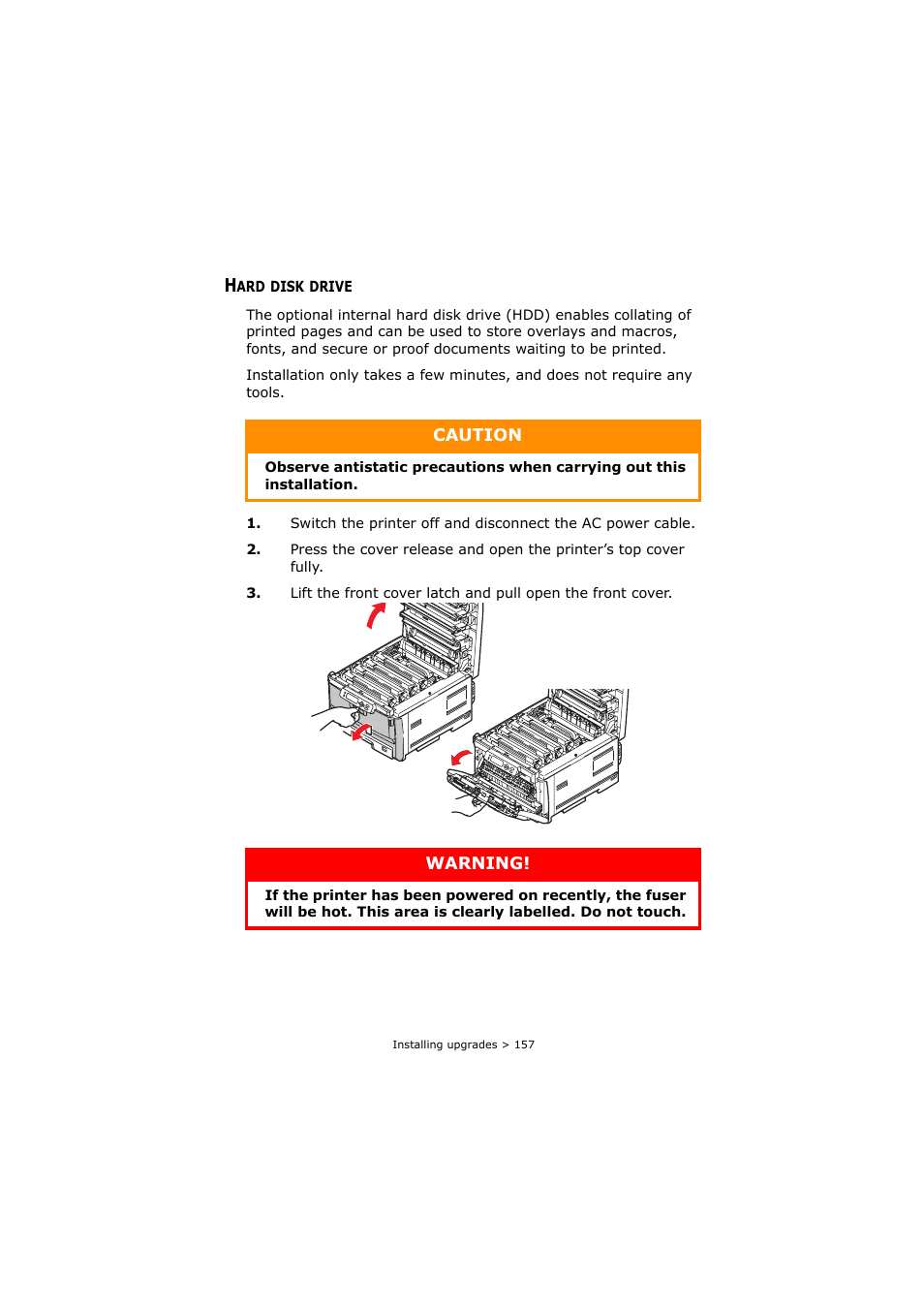Hard disk drive | Oki C8800 User Manual | Page 157 / 179