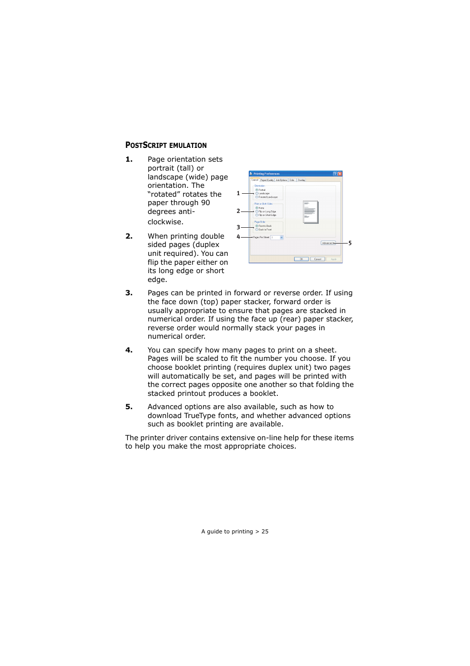 Postscript emulation | Oki C8800 User Manual | Page 25 / 179