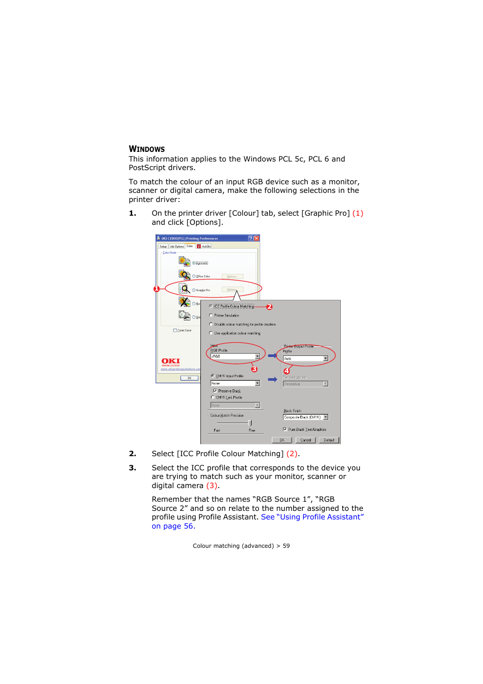 Windows | Oki C8800 User Manual | Page 59 / 179