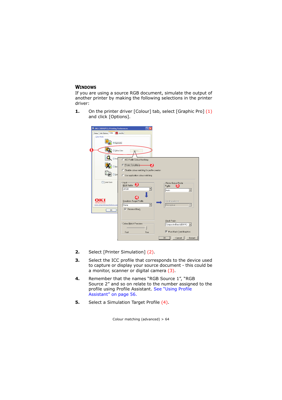 Windows | Oki C8800 User Manual | Page 64 / 179