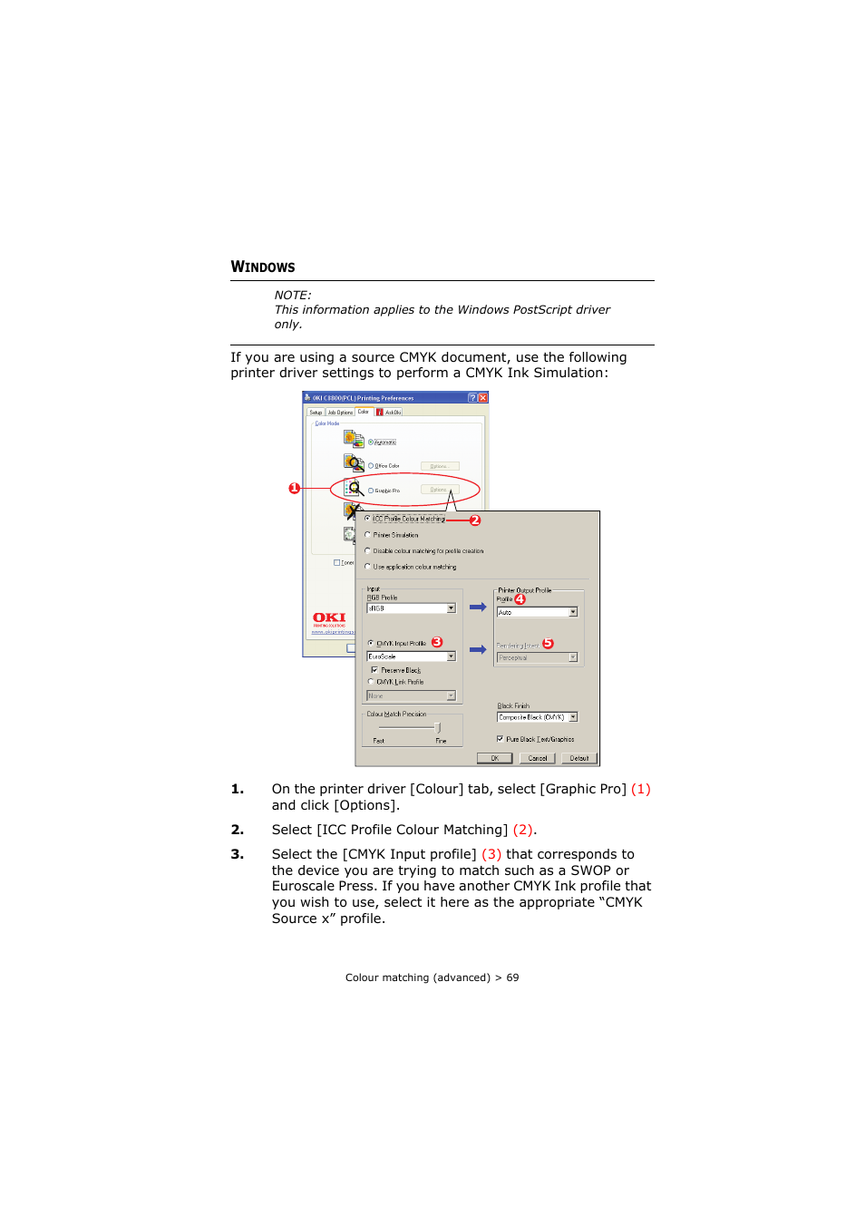 Windows | Oki C8800 User Manual | Page 69 / 179