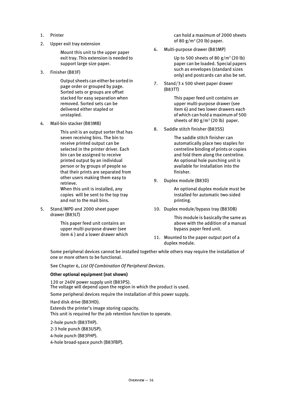 Oki B8300 User Manual | Page 17 / 95