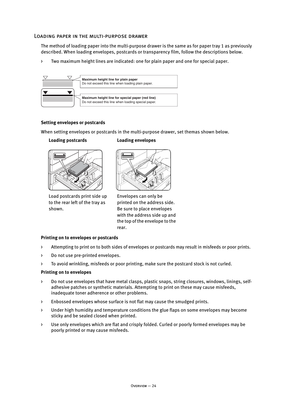 Loading paper in the multi-purpose drawer | Oki B8300 User Manual | Page 25 / 95