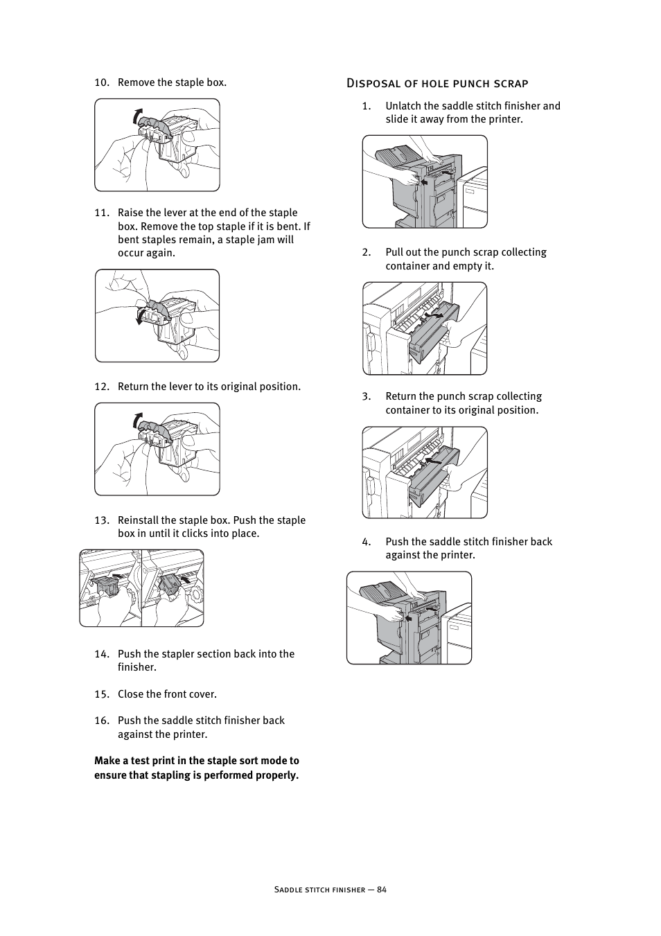 Disposal of hole punch scrap | Oki B8300 User Manual | Page 85 / 95