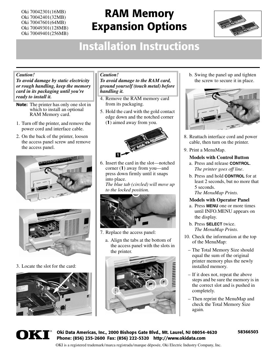 Oki 70042401 User Manual | 1 page