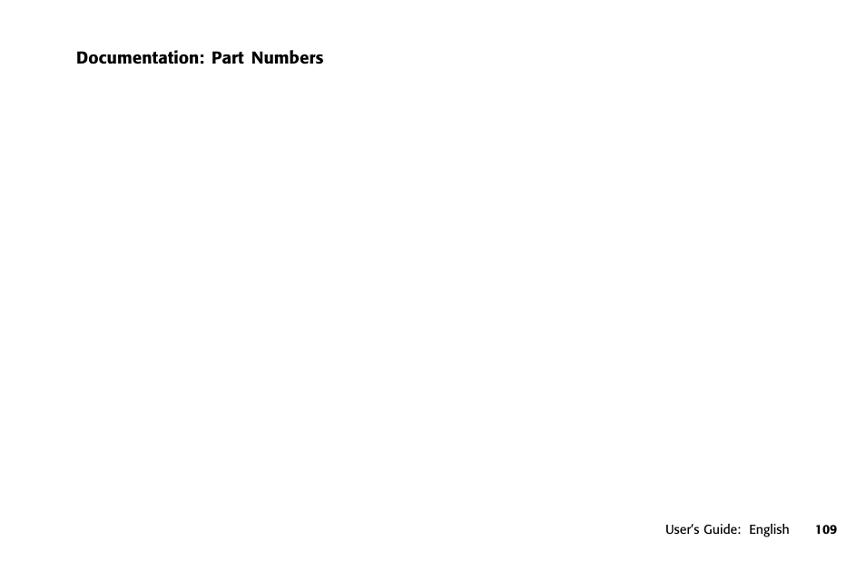 Documentation: part numbers | Oki 391 User Manual | Page 109 / 135