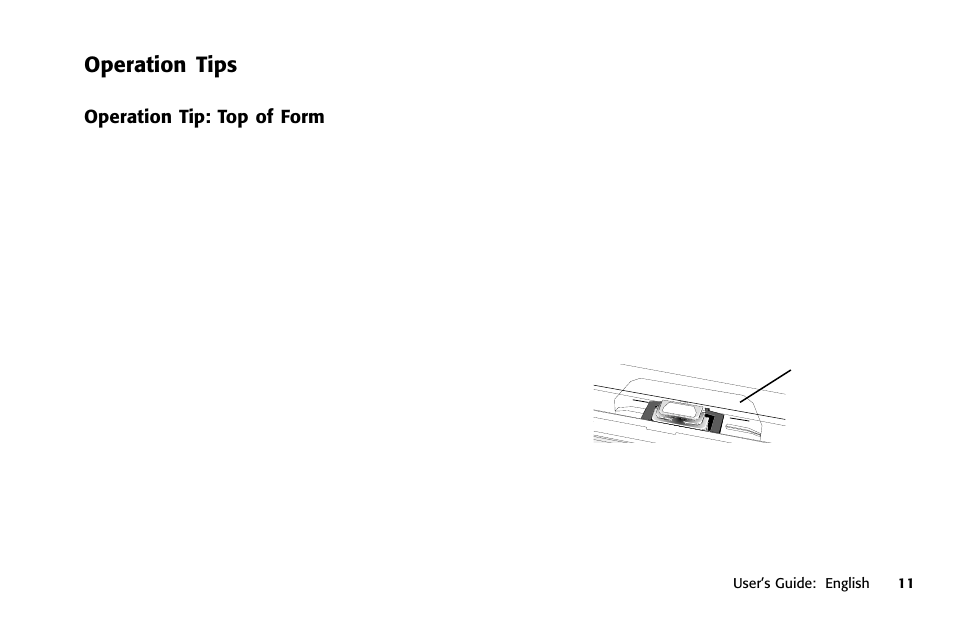 Operation tips, Operation tip: top of form | Oki 391 User Manual | Page 11 / 135