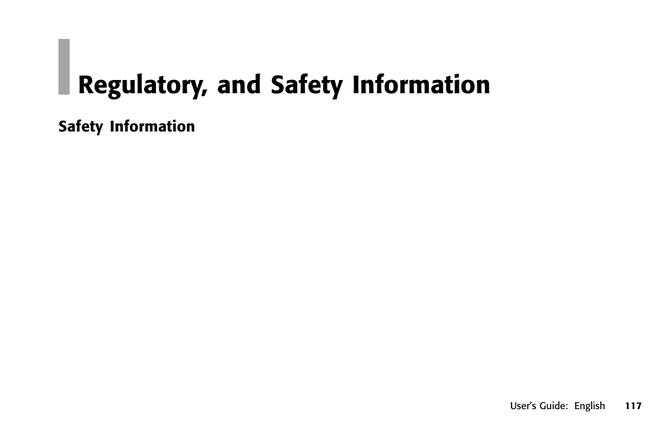 Regulatory and safety information, Safety information, Regulatory, and safety information | Oki 391 User Manual | Page 117 / 135