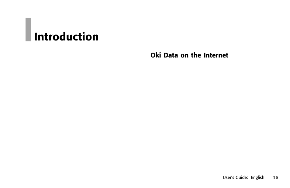 Introduction, Internet, Introduction 3 | Oki 391 User Manual | Page 13 / 135