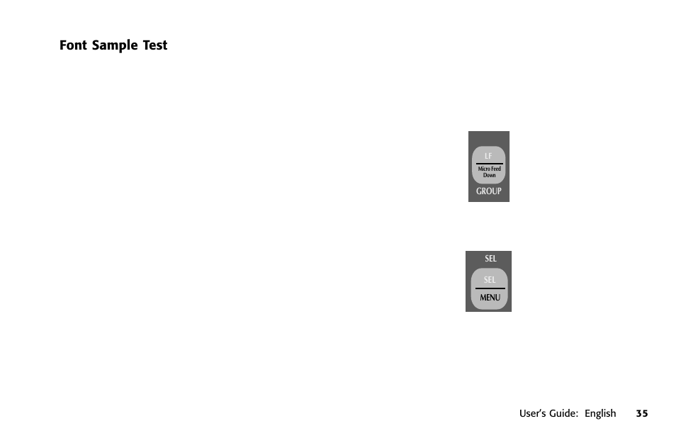 Font sample test | Oki 391 User Manual | Page 35 / 135