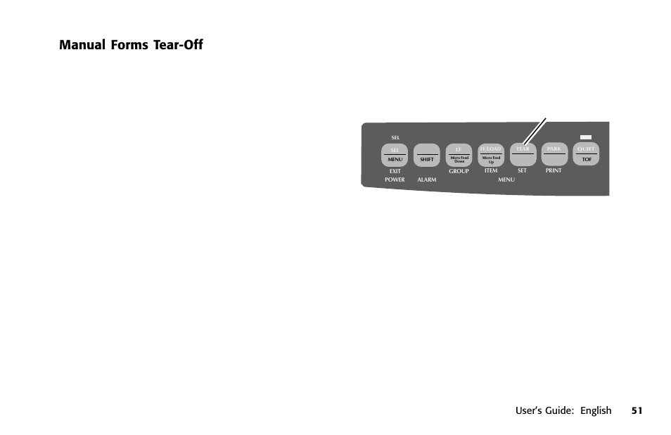 Manual forms tear-off, Manual | Oki 391 User Manual | Page 51 / 135