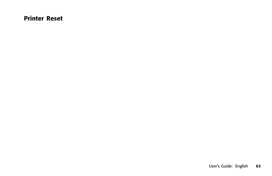 Printer reset, Initialize the printer, Initialization | Oki 391 User Manual | Page 63 / 135