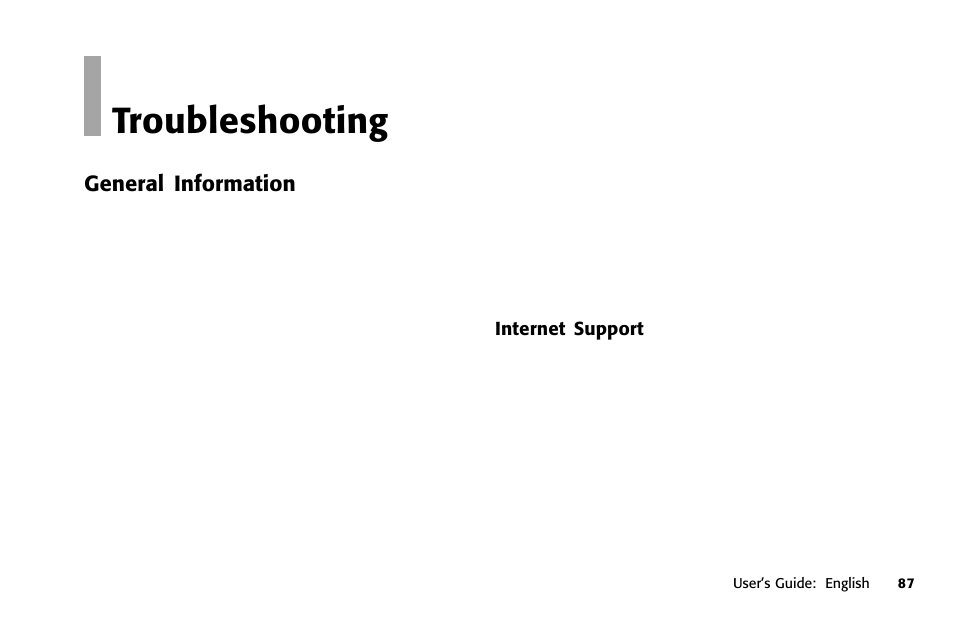 Troubleshooting, General information, Internet support | Troubleshooting 7 | Oki 391 User Manual | Page 87 / 135