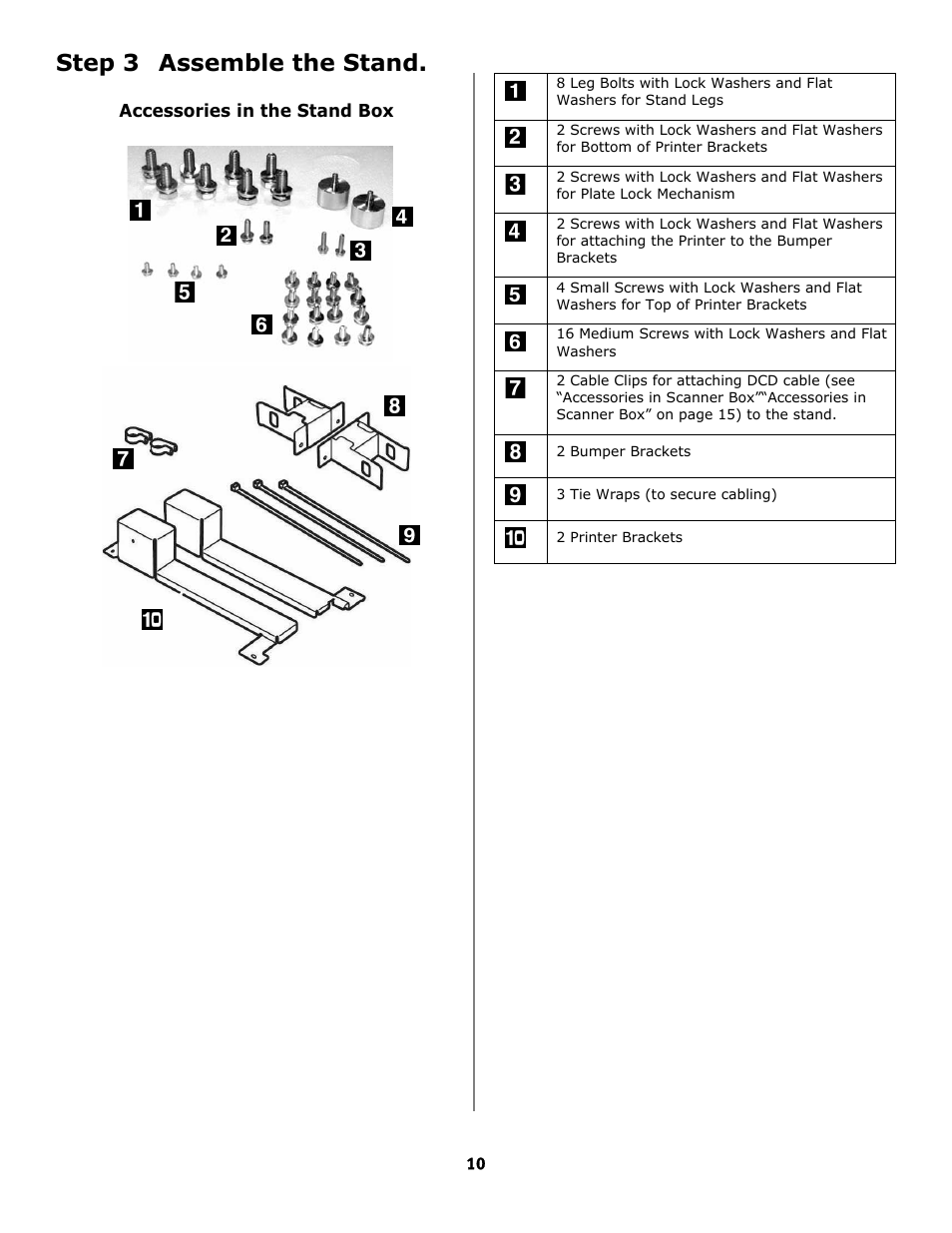 Step 3 assemble the stand | Oki ES3640E User Manual | Page 10 / 24