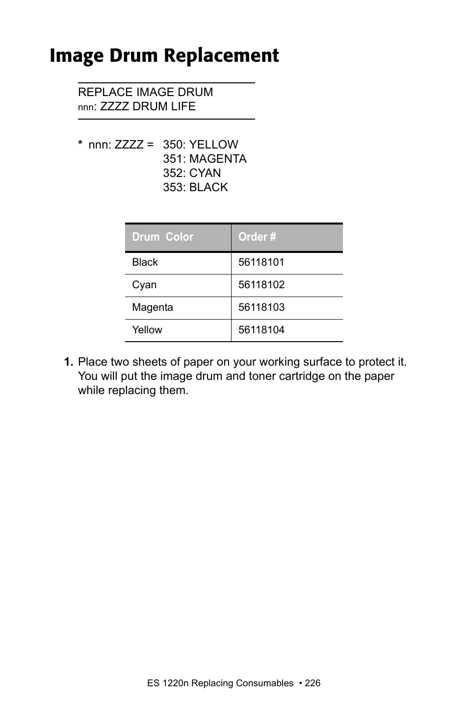 Image drum replacement | Oki 1220n User Manual | Page 133 / 207