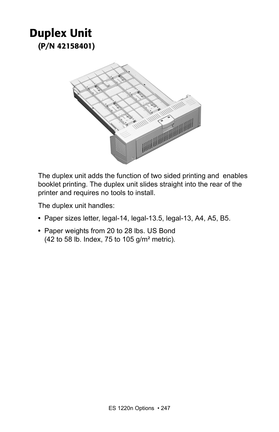 Duplex unit | Oki 1220n User Manual | Page 154 / 207