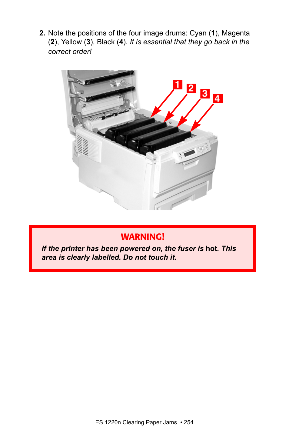 Warning | Oki 1220n User Manual | Page 161 / 207