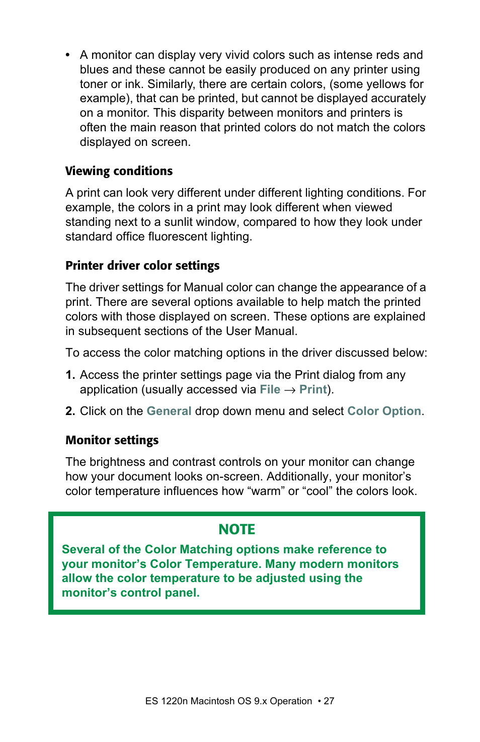Oki 1220n User Manual | Page 27 / 207