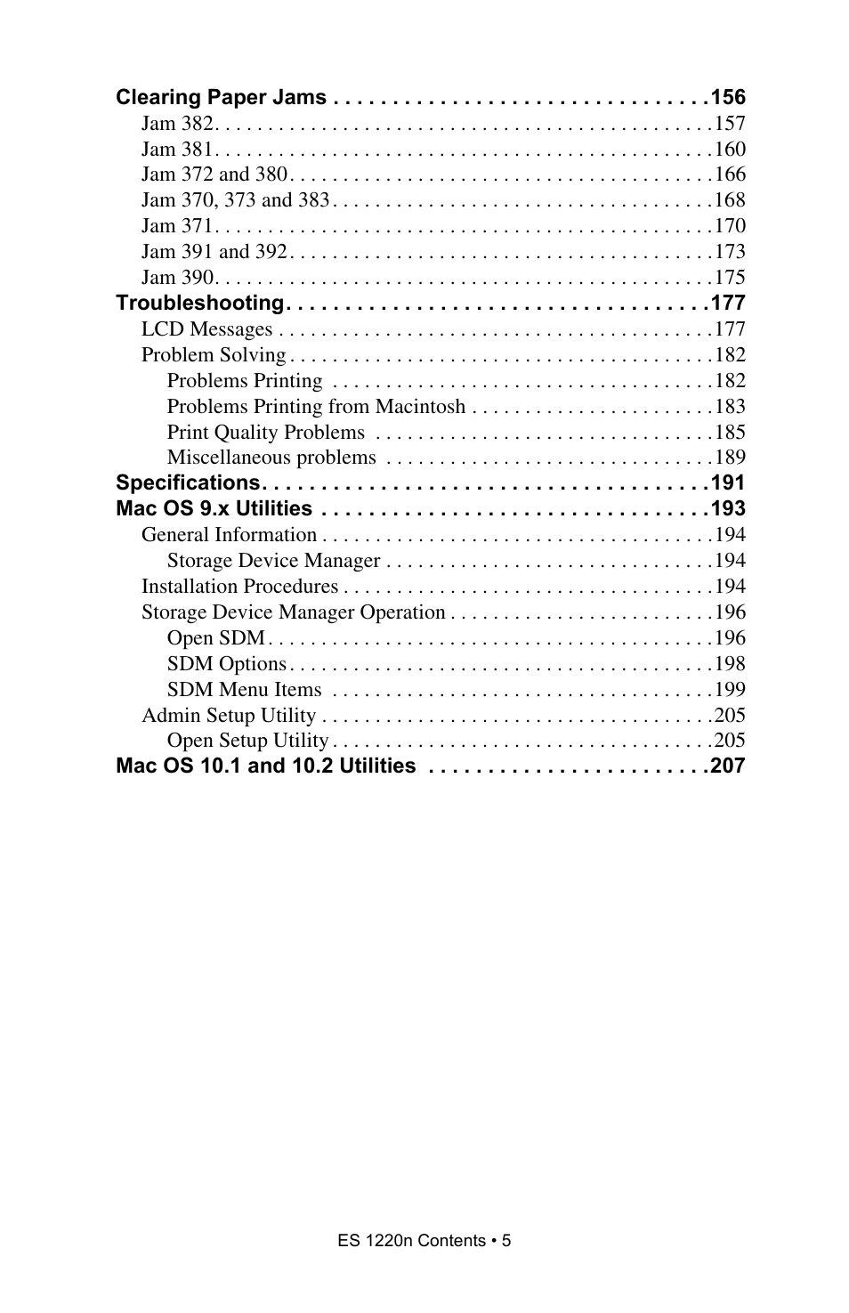 Oki 1220n User Manual | Page 5 / 207