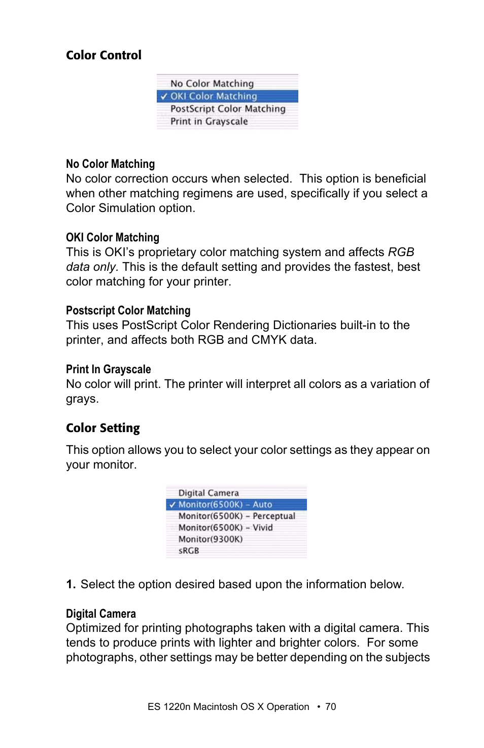 Oki 1220n User Manual | Page 70 / 207