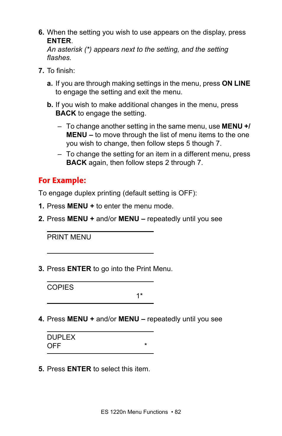 For example | Oki 1220n User Manual | Page 82 / 207