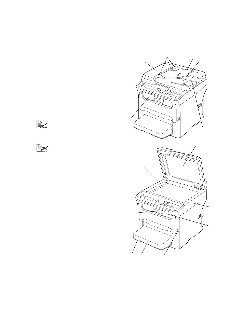 Part names, Front view | Oki MC160n User Manual | Page 13 / 268