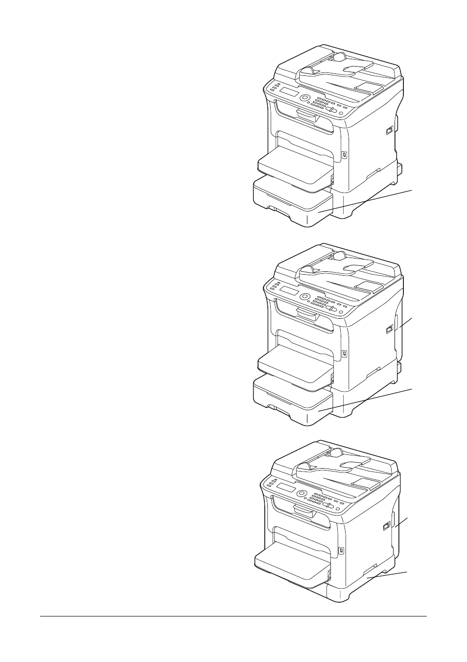 Front view with options | Oki MC160n User Manual | Page 15 / 268