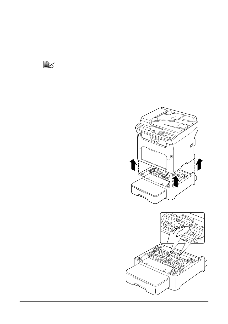 Cleaning the media feed rollers for tray 2 | Oki MC160n User Manual | Page 185 / 268