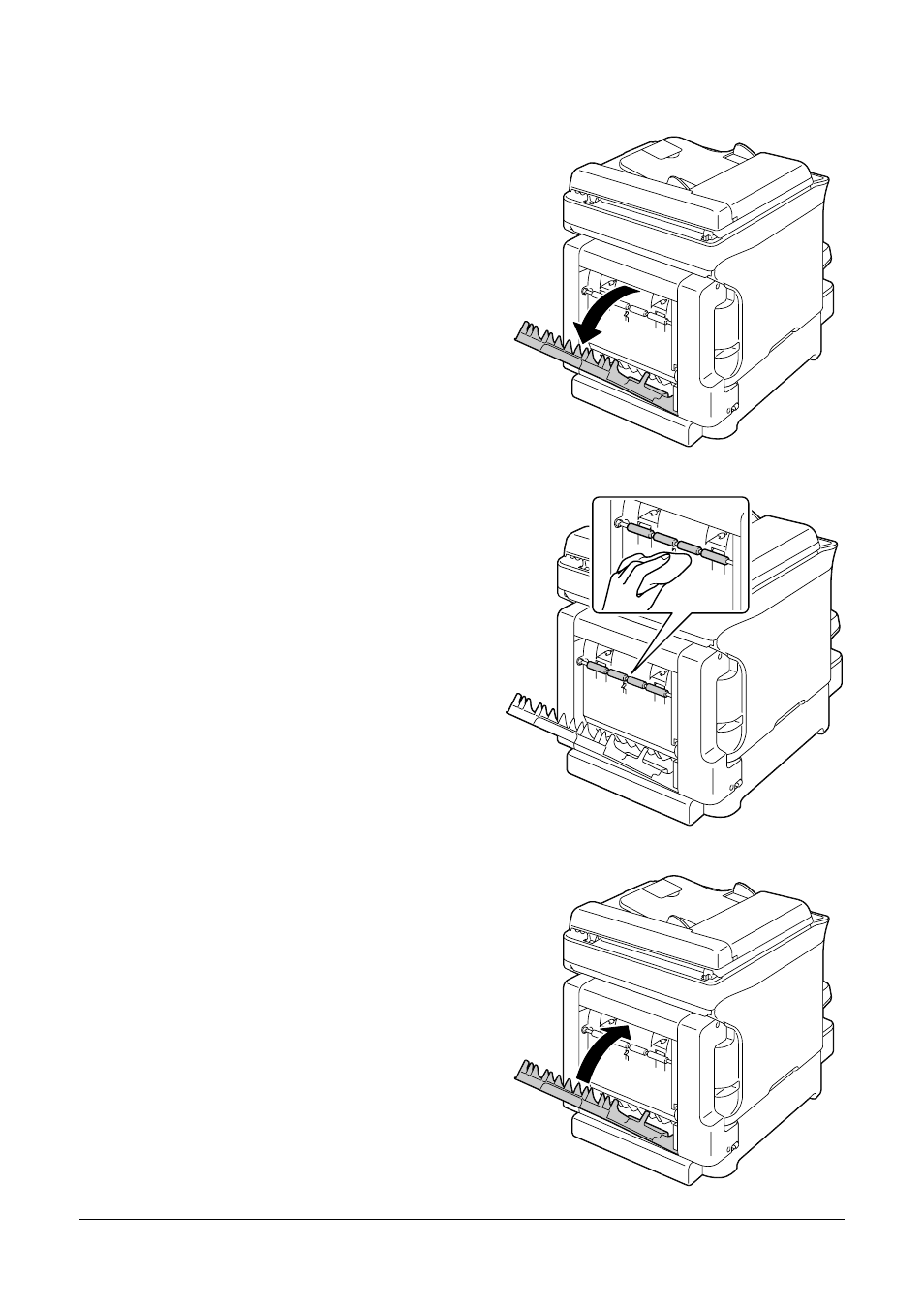Cleaning the media feed rollers for the duplex | Oki MC160n User Manual | Page 189 / 268