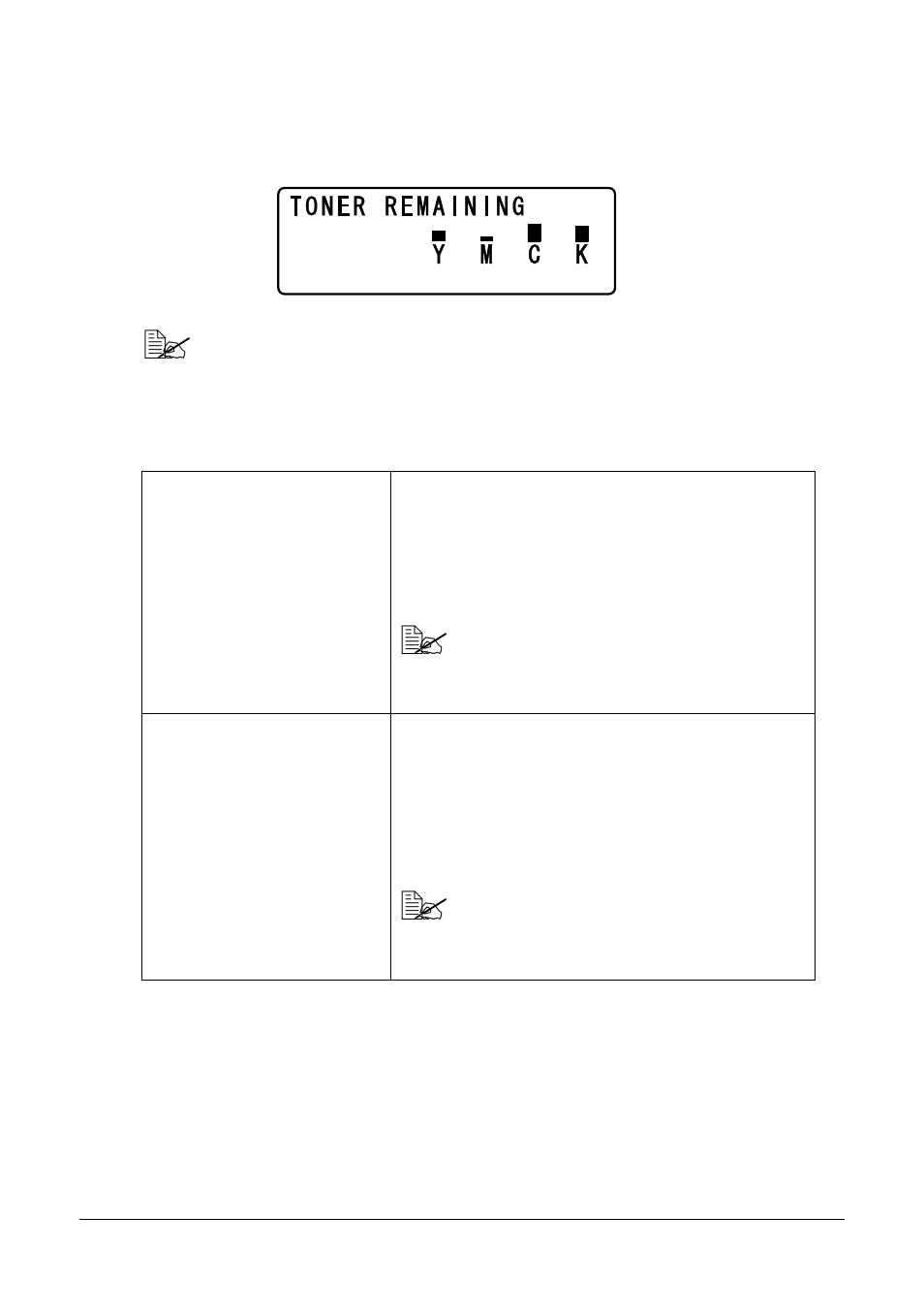 Toner remaining, T/c change, Toner remaining t/c change | Oki MC160n User Manual | Page 34 / 268