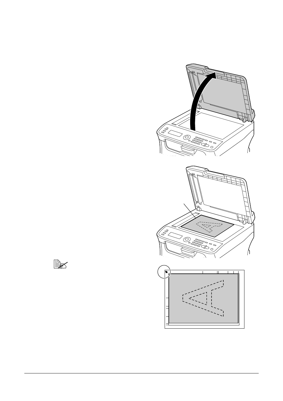 Loading a document to be copied, Placing a document on the original glass | Oki MC160n User Manual | Page 98 / 268