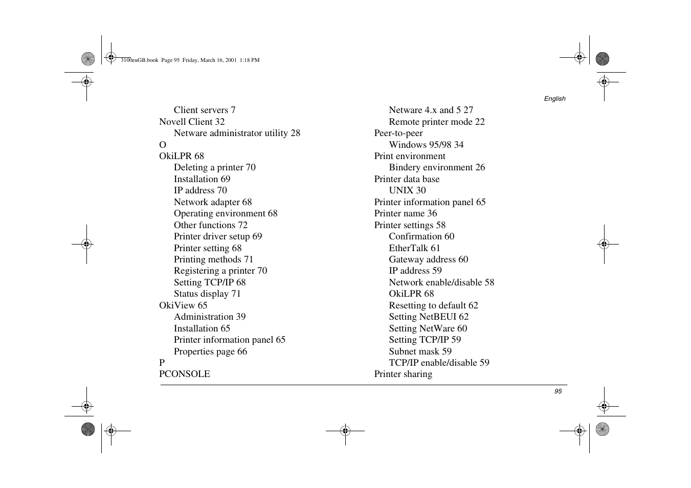 Oki lan 3100e User Manual | Page 101 / 104