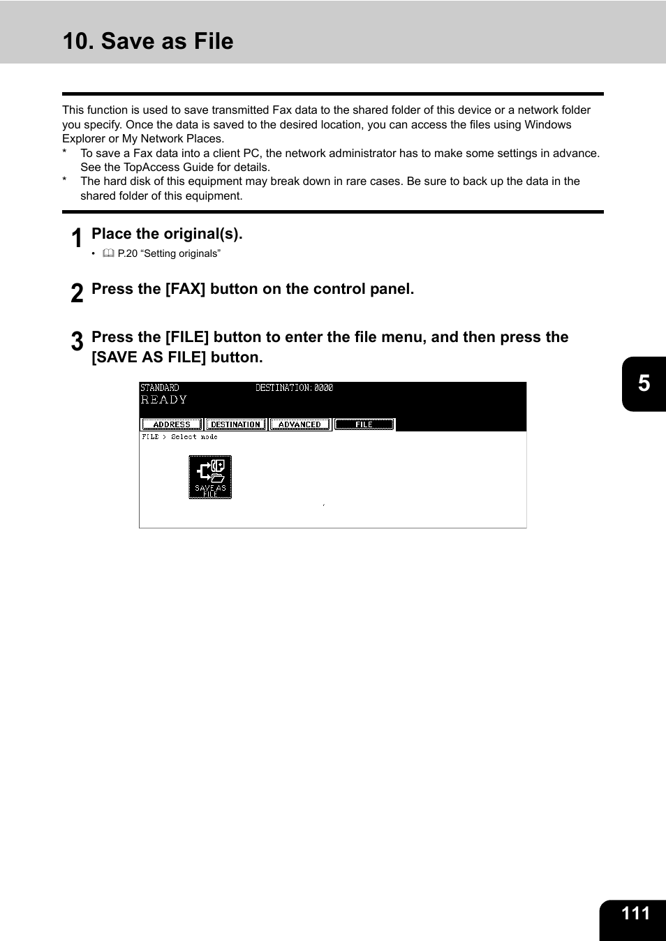 Save as file | Oki CX 1145 MFP User Manual | Page 112 / 177