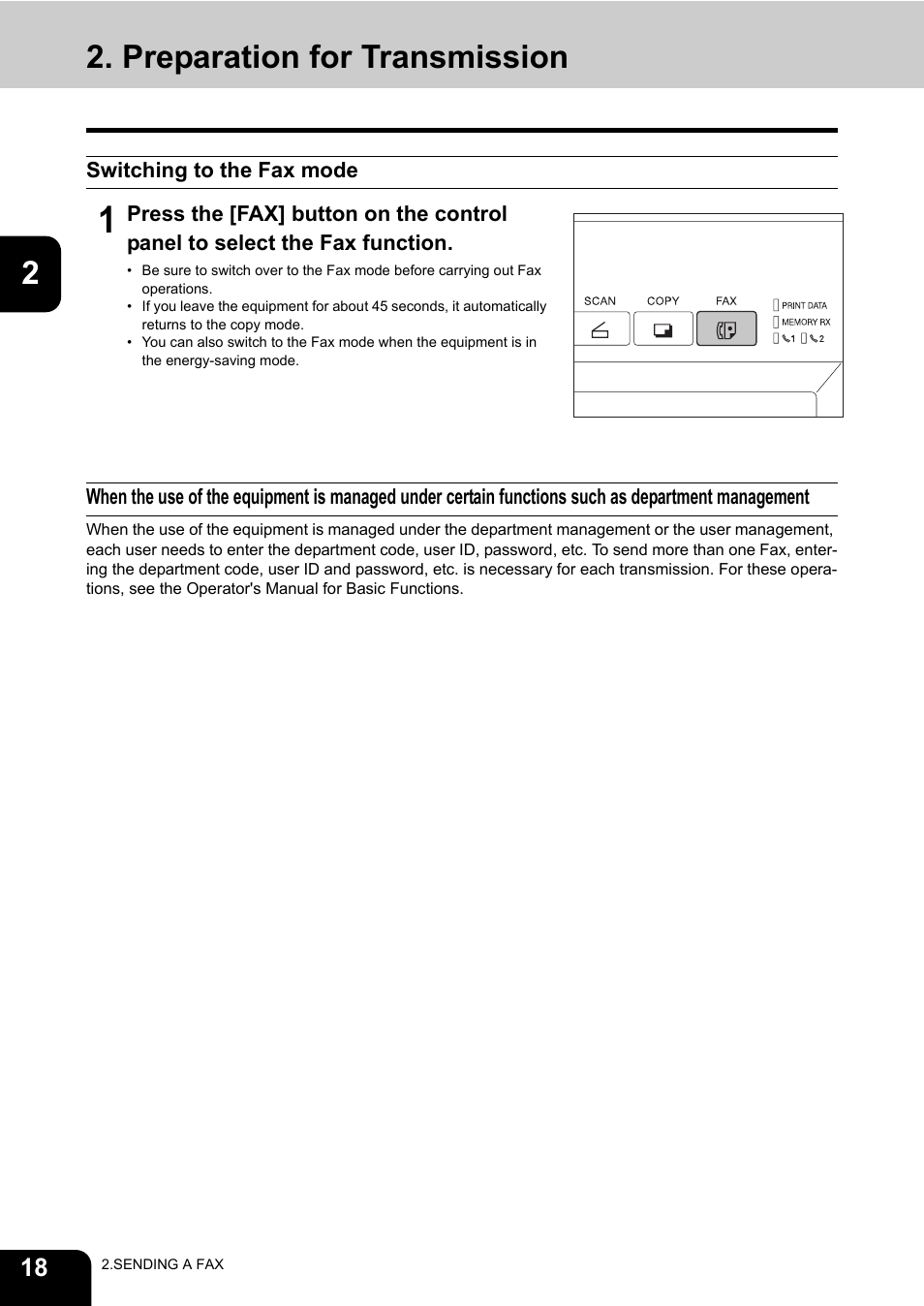 Preparation for transmission | Oki CX 1145 MFP User Manual | Page 19 / 177