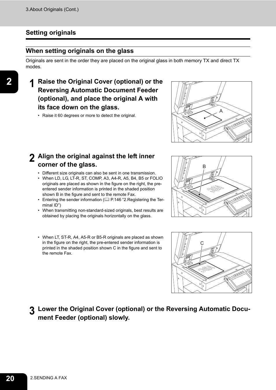 Setting originals | Oki CX 1145 MFP User Manual | Page 21 / 177